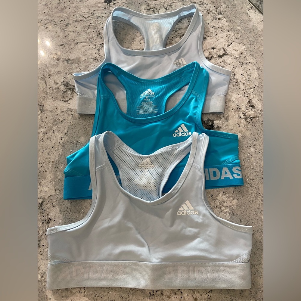Adidas girls sport bras (includes all 3)